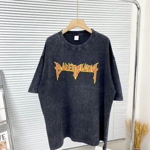 Balenciaga Lightning Monogram Wash Short Sleeve T-shirt